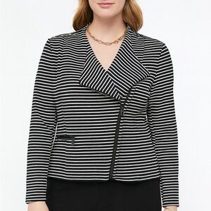 Alice Hope Black and White Striped Blazer (1002)